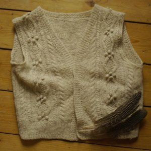 Vintage Wool Cream Vest